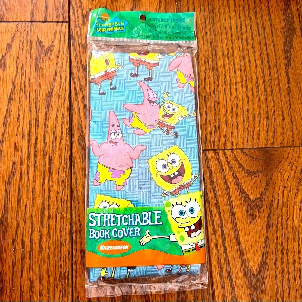Spongebob Squarepants Stretchable Book Cover 2004 Nickelodeon Up To 8" X 10" NEW